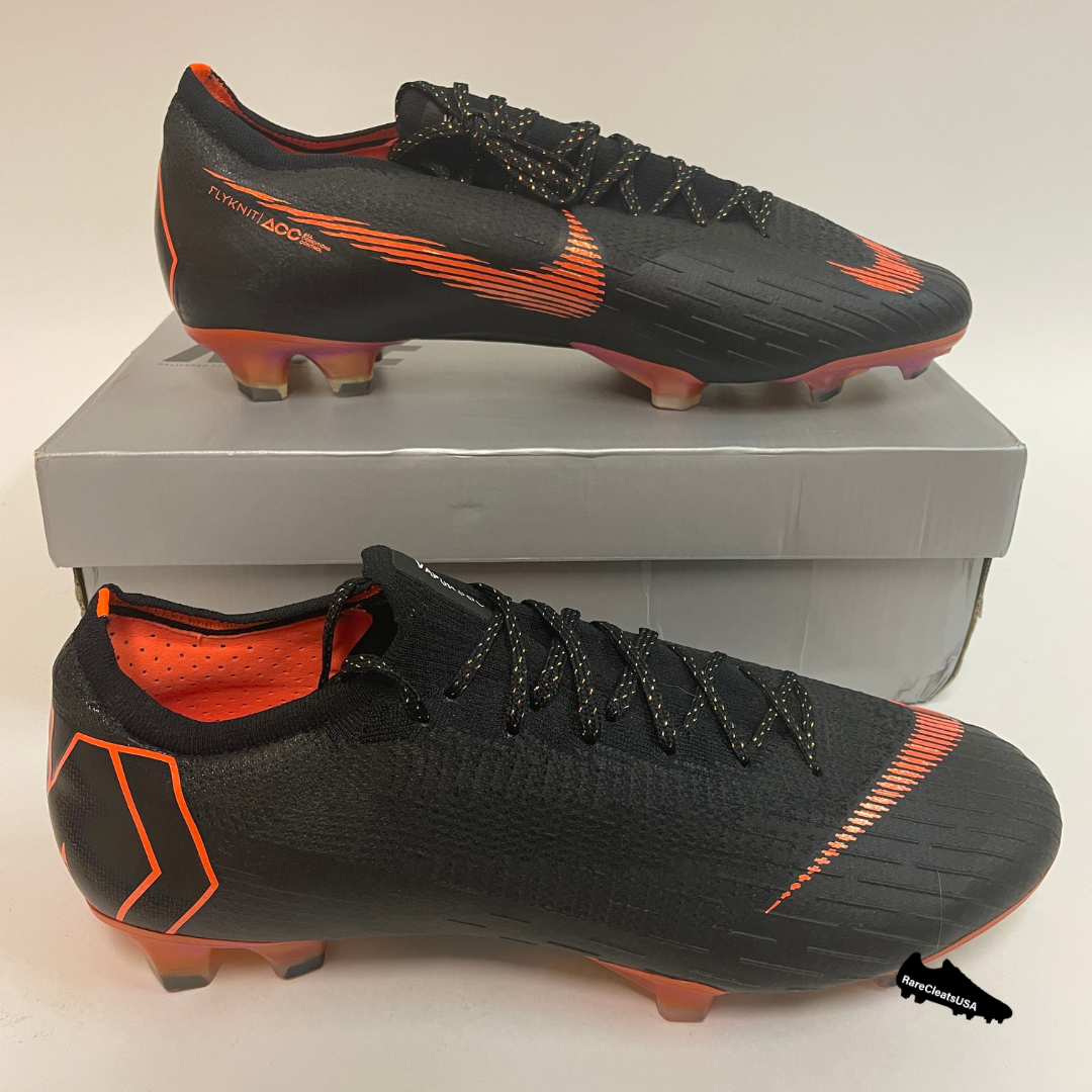 NIKE VAPOR 12 ELITE FG BLACK/ORANGE - Soccer Plus